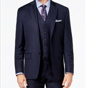 Lauren Ralph Lauren navy pinstripes 100% wool suit